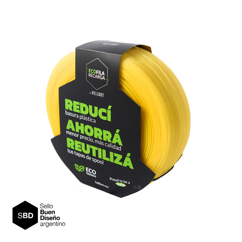 Filamento 3D Hellbot PETG ECOFILA RECARGA 1,75 x 1KG