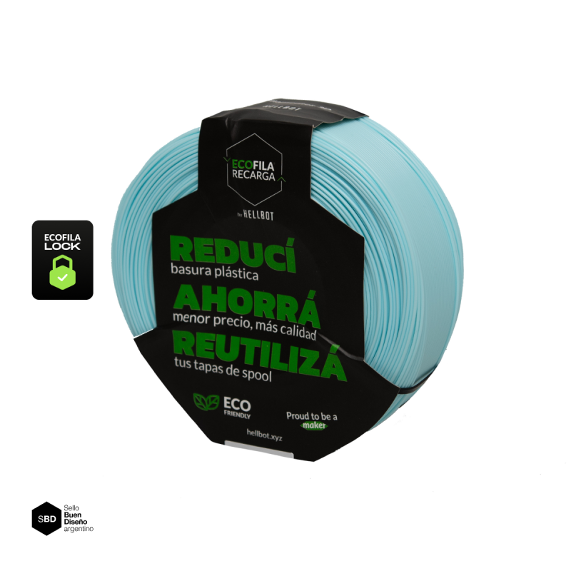 Filamento Hellbot ECOFILA RECARGA PLA 1,75mm 1kg LOCK
