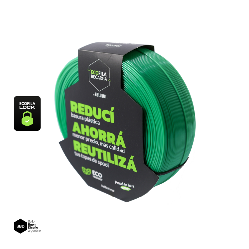 Filamento Hellbot ECOFILA RECARGA PLA 1,75mm 1kg LOCK