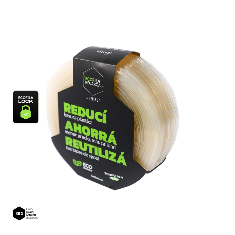 Filamento Hellbot ECOFILA RECARGA PLA 1,75mm 1kg LOCK