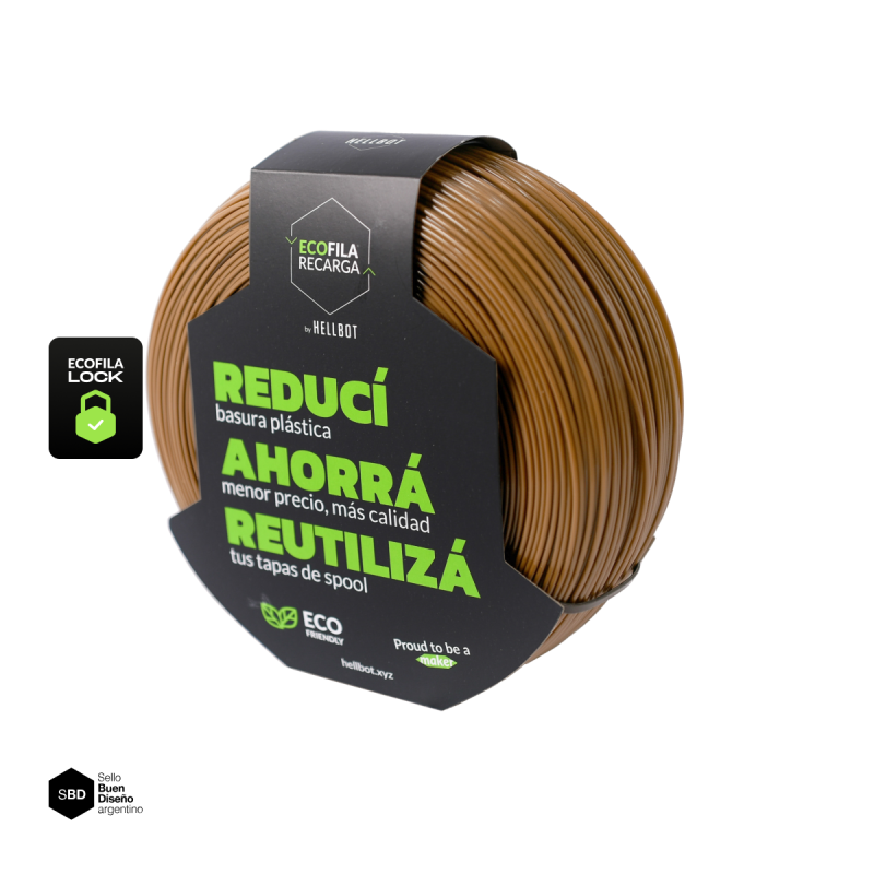 Filamento Hellbot ECOFILA RECARGA PLA 1,75mm 1kg LOCK